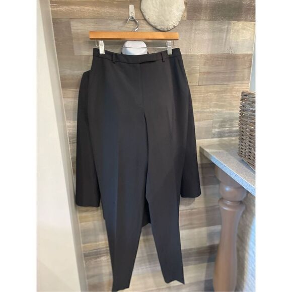 Liz Claiborne 8 wool blend black pantsuit long￼ blazer/pants - Picture 6 of 12